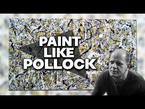Paint like JACKSON POLLOCK  huge drip art painting