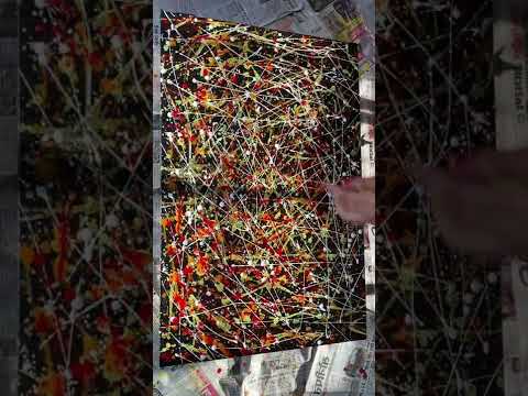 ACTION PAINTING  Jackson pollock inspired  Abstract Painting