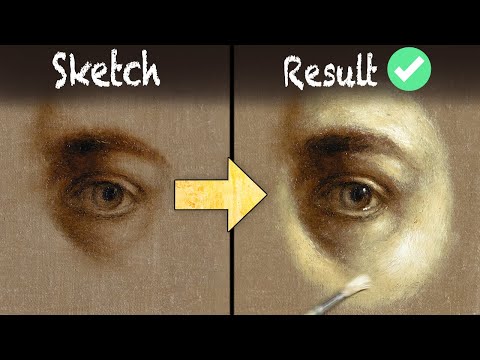 How to Paint a Rembrandt Eye from Sketch to Completion 12  Demonstration by Jannik Hsel
