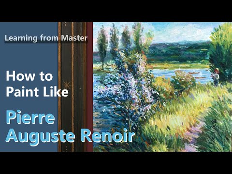 How to Paint Like Pierre  Auguste Renoir  Impressionist Landscape  Acrylic
