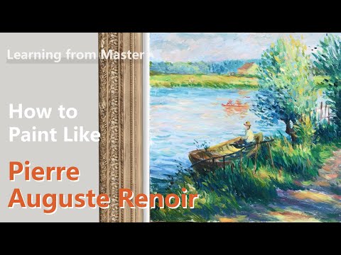 How to Paint Like Pierre  Auguste Renoir  Impressionist Landscape  Acrylic