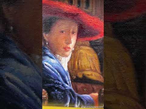 Girl with a Red Hat Oil Painting Reproduction  Artist Johannes Vermeer