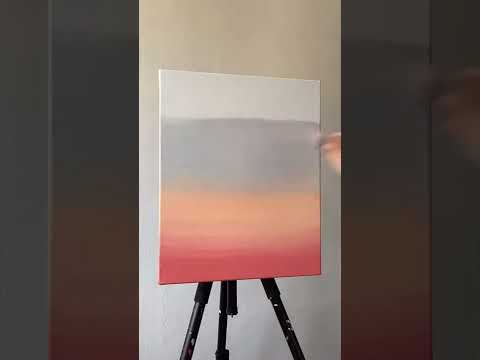 How I paint sunset clouds  with acrylics  shorts acrylicpainting art painting artwork