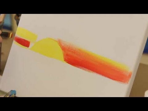 How to Paint a Basic Sunset  Acrylic Painting