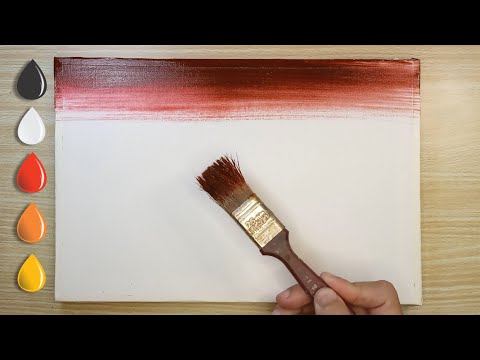 Relaxing Sunset Easy to Paint Acrylic Painting for Beginners