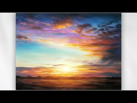 Painting a Realistic Sunset in Acrylics