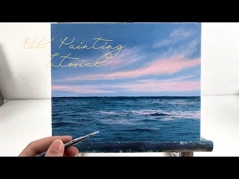 HOW TO PAINT AN OCEAN SUNSET  Oil Painting Tutorial  BEGINNER  INTERMEDIATE