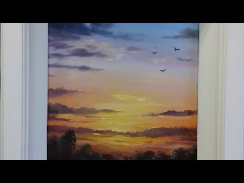 painting a sunset in oils