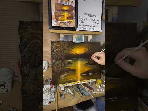 Golden Glow Sunset Oil Painting 154 art