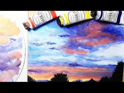 How To Paint A Sunset Evening Sky  Oil Painting Tutorial