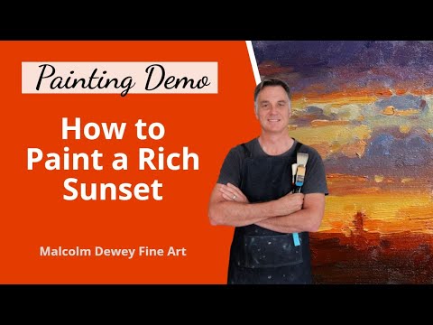 How to Paint a SUNSET in Rich Oil Colors 