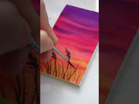 Easy sunset watercolor painting for beginners shorts art painting