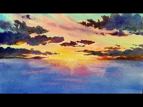  How to paint a sunset with watercolor