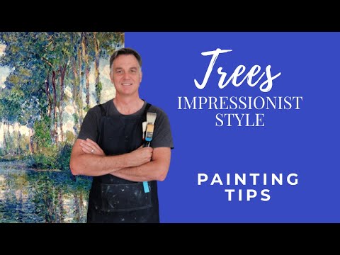 How to Paint TREES in an Impressionist Style  Oil Demo