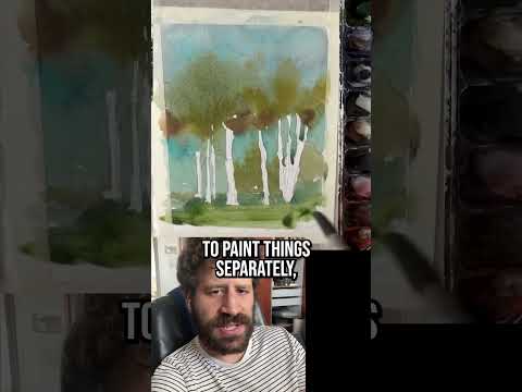 How to Paint TREES amp Foliage  shorts watercolor painting