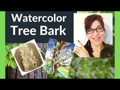 How to Paint Tree Bark Amazing Watercolor techniques
