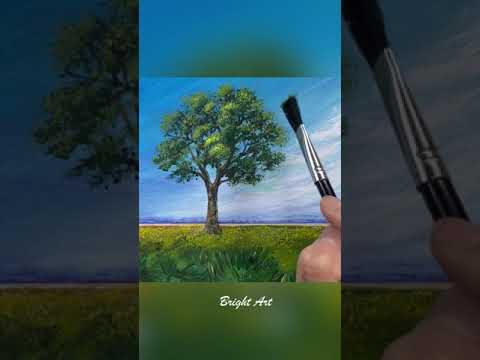 How To Paint Tree Easy Acrylic Painting Tutorial For Beginners short