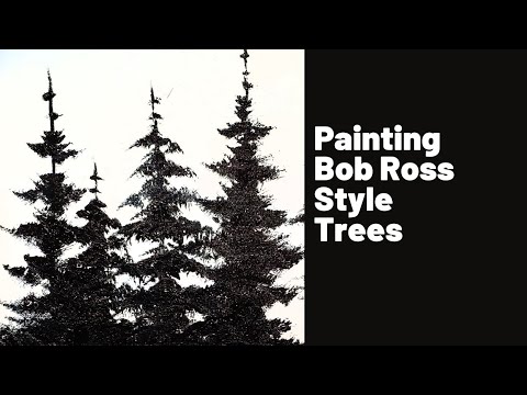 Painting Trees with a Fan Brush Bob Ross Style Trees by certified Ross Instructor