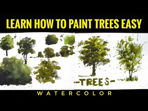 How to paint Trees with Watercolor