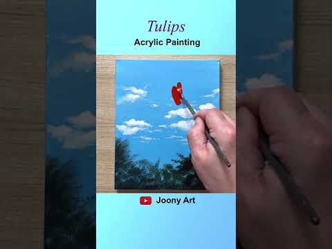 Tulips Painting  Acrylic Painting shorts