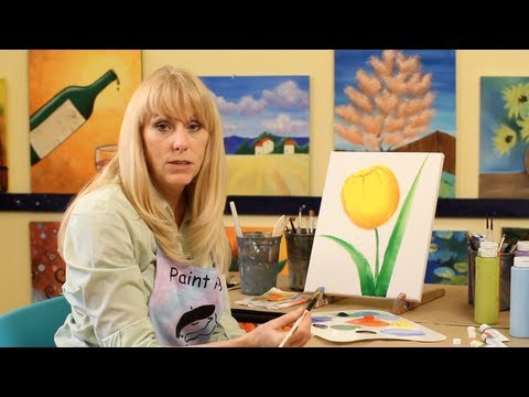 How to Paint a Tulip  Acrylic Painting