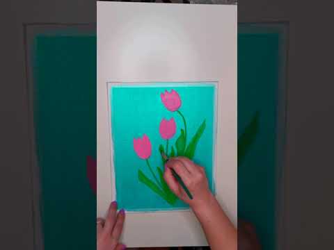 Acrylic Painting for Beginners  How to Paint Tulip Flowers with a glowy Butterfly shorts