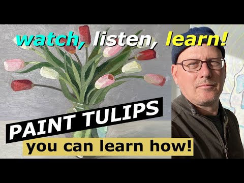 Oil Painting for Beginners  Basic Techniques  How to Paint Tulips