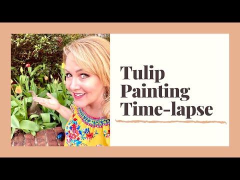 How to Paint Tulips with Oil Paints creating realistic floral painting