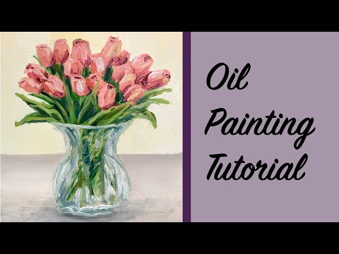 Pink Tulips Oil Painting Tutorial