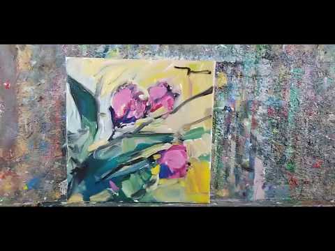 How To Paint Tulips  Oil Painting Demo  Loose Brush  Artist Jose Trujillo