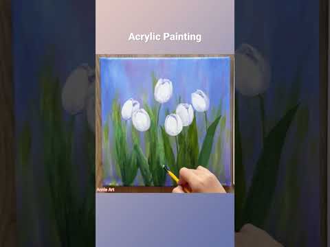  How to paint tulips shorts acrylicpainting tulips