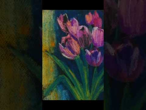 How to Paint Tulips shorts short shortsviral shortsfeed art youtubeshorts viral arts draw