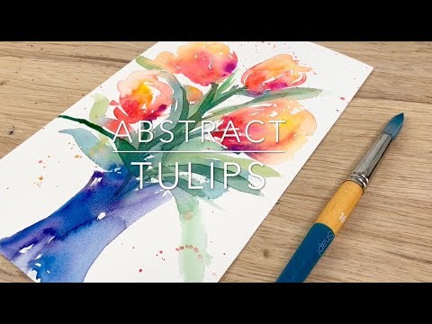 Abstract Watercolour Tulips