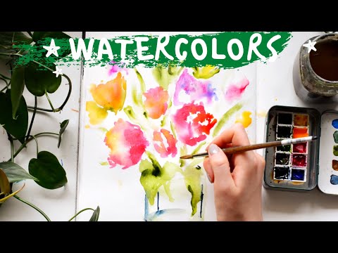 Easy Watercolor Painting Idea How to Paint Tulips