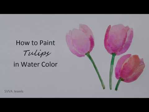 How to Paint Tulips in Watercolor Easy and Nopre Drawing