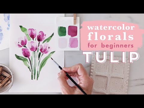 How to Paint a Watercolor Tulip