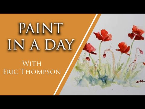 Paint Poppies on Yupo Paper with Watercolours