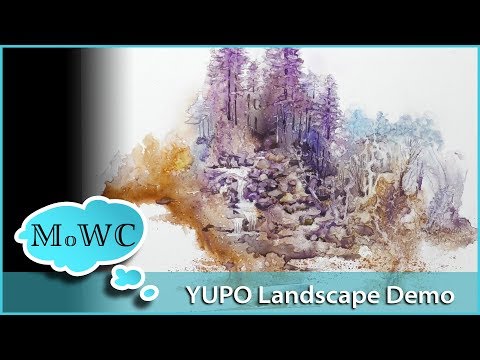 Playing With YUPO and a Watercolor Landscape Demo