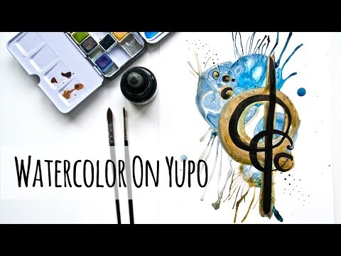 How to Use Watercolor paint and Indian Ink on Yupo
