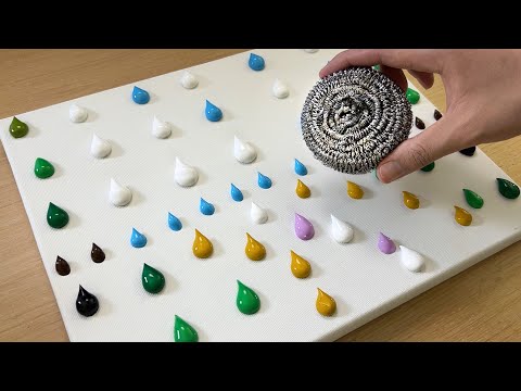 Iron Scrubber Painting Technique for Beginners  Acrylic Painting