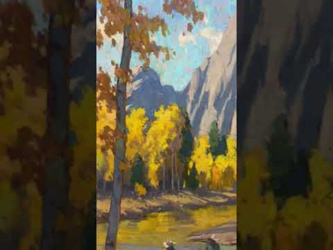 Using a Complementary Color Scheme of Yellow and Violet in a Landscape Painting