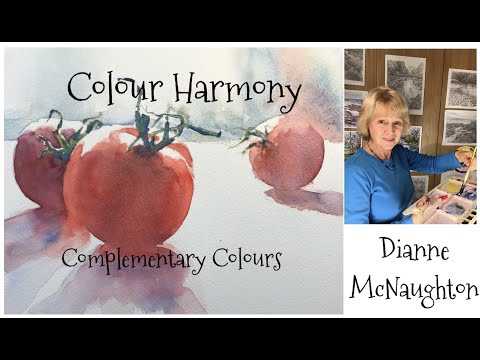 Loose Watercolour Painting Tutorial Colour Harmony Complementary Colours