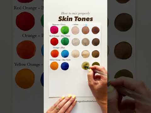 Skin Tones with complementary colors watercolor colormixing colortheory makeup skintones