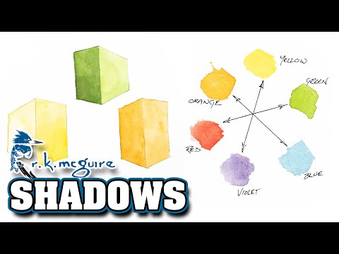 How to Paint Shadows using Complementary Colors  Watercolor  R K McGuire