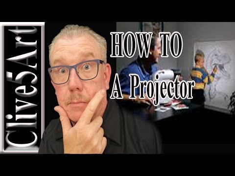 HOW TO USE A PROJECTOR to trace  acrylic painting for beginners  clive5art