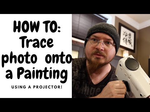 How To  Tracing an image to art canvas Painting  Paint a photo using a projector  PART 1