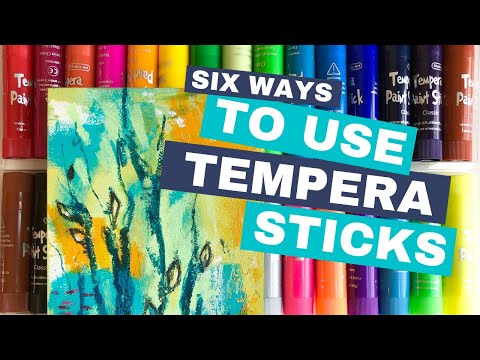 Six ways to use tempera sticks in your mixed media art