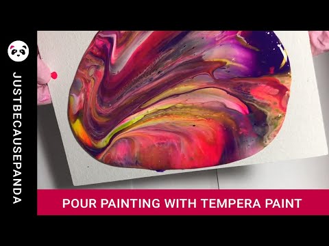 Fluid pour with Arteza Tempera Paints
