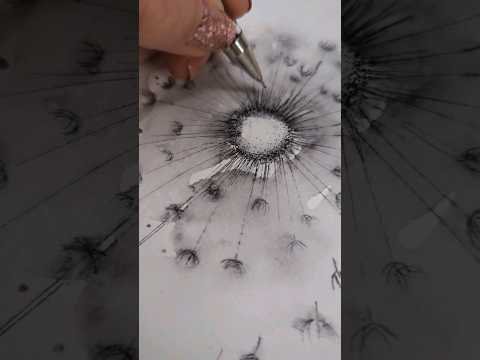 How I draw WATERCOLOUR DANDELION painting drawing shorts watercolor howtopaint art craft