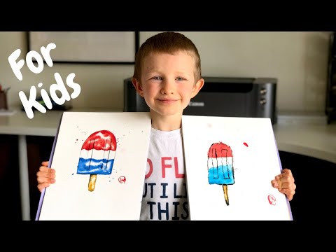 Kids Painting Class Watercolor Tutorials  Popsicle Painting